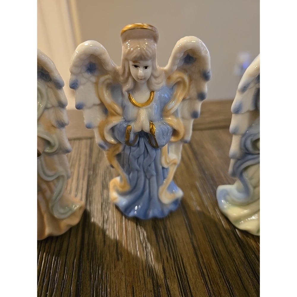 vintage porcelain angel figurines Set Of 4 - Picture 2 of 5